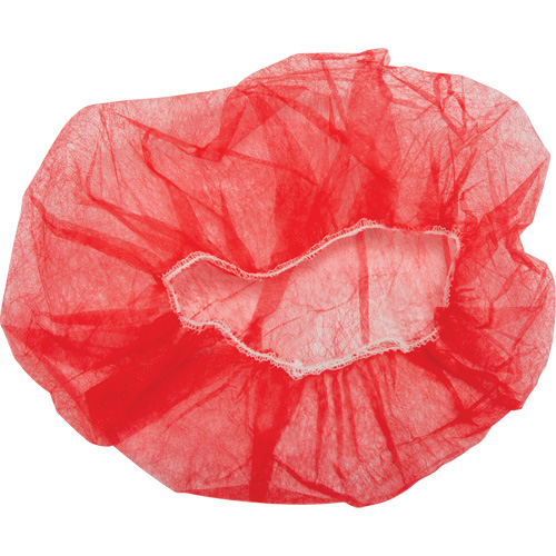 Bouffant Caps, Polypropylene, 21", Red Sécurité Médic