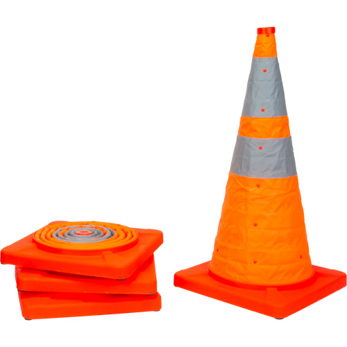 C&ocirc;ne de signalisation repliable, 28" h, Orange Sécurité Médic