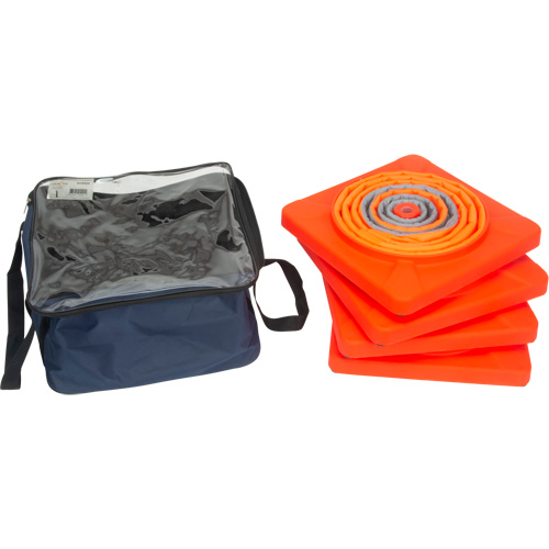 C&ocirc;ne de signalisation repliable, 28" h, Orange Sécurité Médic