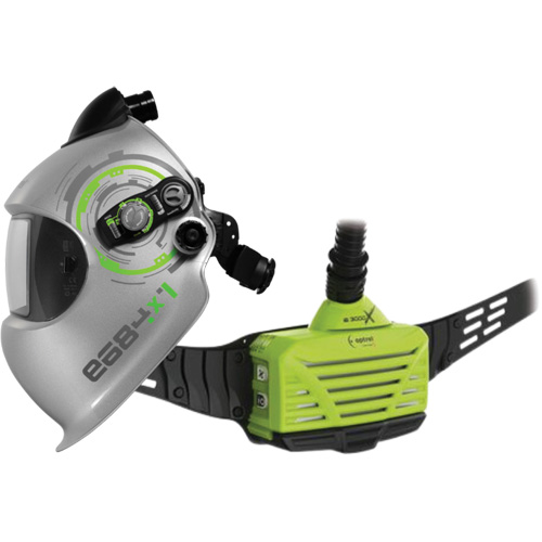 e3000x Welding Belt-Mount PAPR System, Headcover & Faceshield/Welding Helmet, Lithium-Ion Battery Sécurité Médic