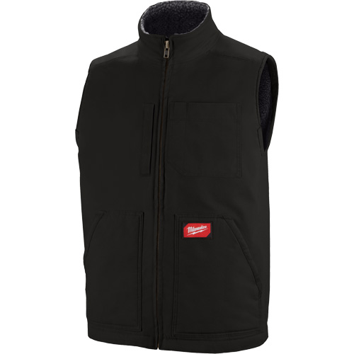 Heavy-Duty Sherpa-Lined Vest, Men's, Small, Black Sécurité Médic