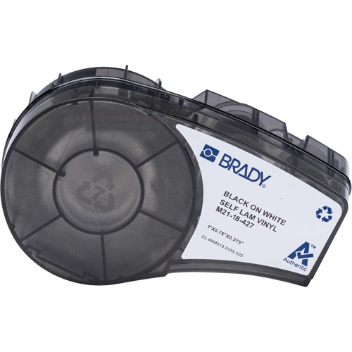 Self-Laminating Wrap Around Labels with Ribbon, Black Sécurité Médic