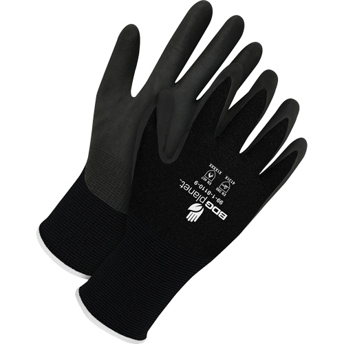 Gants enduits BDG Planet, 2T-petit/5, R&ecirc;vetement Mousse de nitrile, Calibre 15, Enveloppe en Nylon/Spand Sécurité Médic