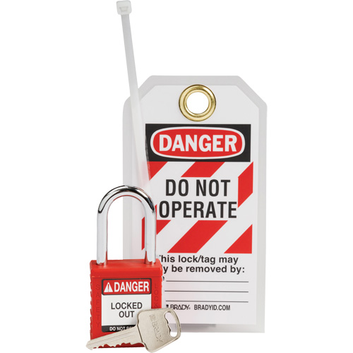Nylon Safety Lockout Padlock & Tag Kit, 3 Components Sécurité Médic