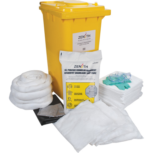 Premium Spill Kit, Oil Only, Bin, 63 US gal. Absorbancy Sécurité Médic
