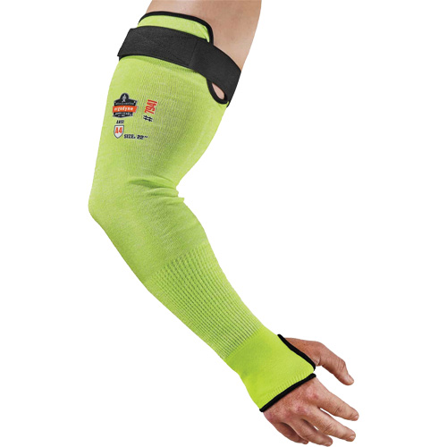 ProFlex 7941-PR Cut-Resistant Protective Arm Sleeve, TenaLux, 22", ASTM ANSI Level A4/EN 388 Level D, High Visibility Lime Sécurité Médic