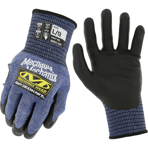 Speedknit S2EC03 Cut-Resistant Gloves, Size Small/7, 18 Gauge, Urethane Coated, HPPE/Tungsten Shell, ASTM ANSI Level A7/EN 388 Level F Sécurité Médic