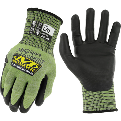 Speedknit S2EC06 Cut-Resistant Gloves, Size Small/7, 18 Gauge, Urethane Coated, HPPE/Tungsten Shell, ASTM ANSI Level A4/EN 388 Level D Sécurité Médic