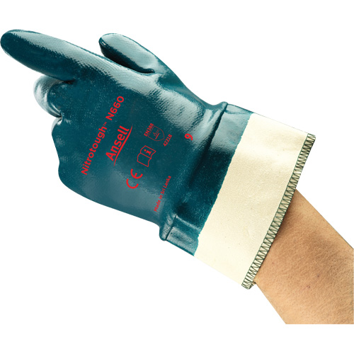 Nitrotough N660 Gloves, 9, Nitrile Coating, Cotton Shell Sécurité Médic