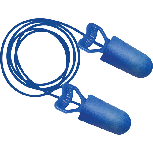 Food Pro PinchFit BioSoft BioBased Metal Detectable Earplugs, Corded, One-Size, Bulk - Box, 32 NRR dB Sécurité Médic