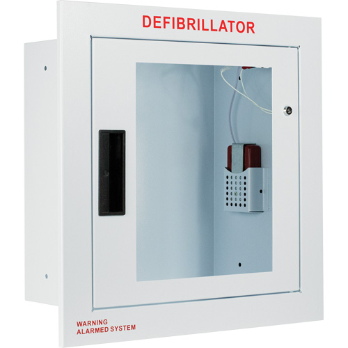 Grande armoire enti&egrave;rement encastr&eacute;e avec alarme, Zoll AED Plus/Zoll AED 3/Cardio-Science/Physio-Control Pour, Non m&eacute;dical Sécurité Médic