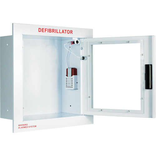 Grande armoire enti&egrave;rement encastr&eacute;e avec alarme, Zoll AED Plus/Zoll AED 3/Cardio-Science/Physio-Control Pour, Non m&eacute;dical Sécurité Médic