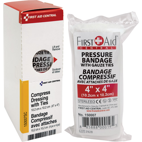 Recharge de bandages compressifs avec attaches SmartCompliance, 4" lo x 4" la Sécurité Médic