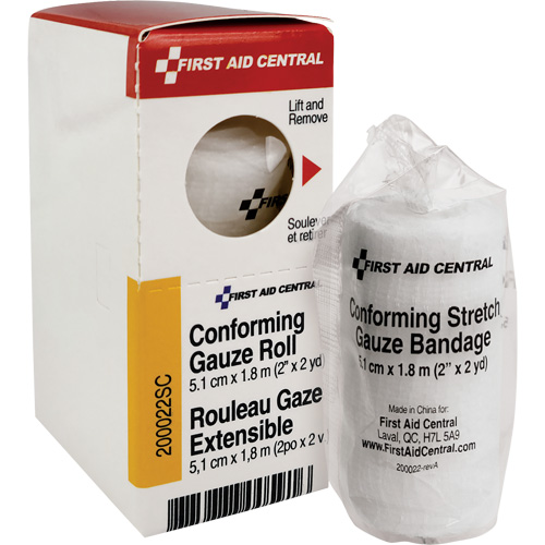 SmartCompliance&reg; Refill Conforming Stretch Gauze Bandage, Roll, 6' L x 2" W, Sterile, Medical Device Class 1 Sécurité Médic