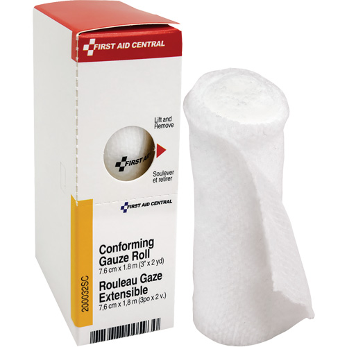 SmartCompliance&reg; Refill Conforming Stretch Gauze Bandage, Roll, 6' L x 3" W, Sterile, Medical Device Class 1 Sécurité Médic