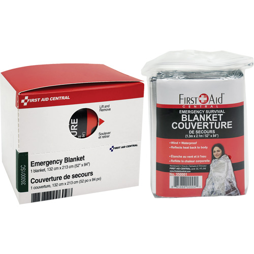 SmartCompliance&reg; Refill Emergency Blanket, Mylar Sécurité Médic