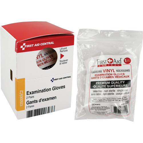 Recharge de gants d'examen SmartCompliance, Vinyle, Sans poudre, Transparent, Classe 2 Sécurité Médic