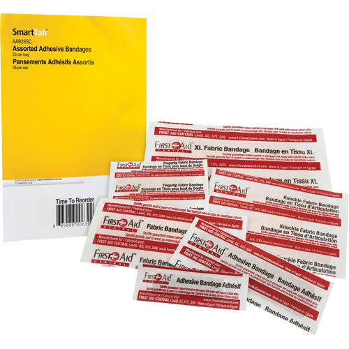 Recharge de bandages adh&eacute;sifs SmartCompliance, Assorti, Tissu/Plastique, Non st&eacute;rile Sécurité Médic