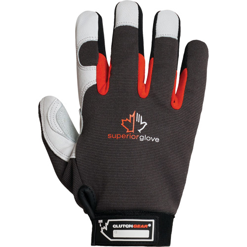 Gants de m&eacute;canicien Clutch Gear Thinsulate, Paume Cuir fleur de ch&egrave;vre/Cuir refendu, Taille Petit/7 Sécurité Médic