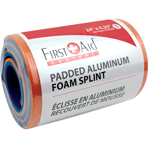 Splint, Multipurpose, Aluminum Foam Padded, 24", Non-Medical Sécurité Médic