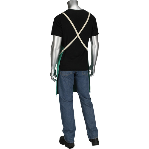 Dynamic Ironcat&reg; FR Cotton Sateen Apron, Bib, Green Sécurité Médic