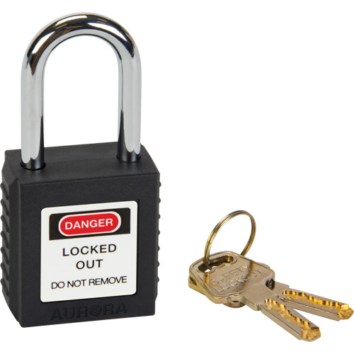 Verrouillage pour les consignations, Cadenas de s&eacute;curit&eacute;, Cl&eacute;s diff&eacute;rentes, Thermoplastique, Largeur de 1-1/2" Sécurité Médic