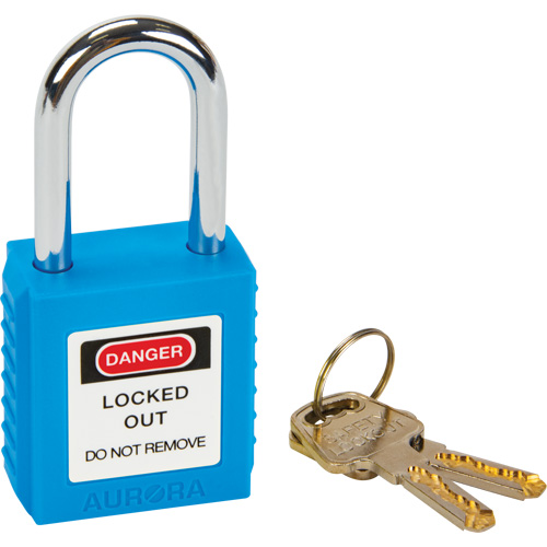 Verrouillage pour les consignations, Cadenas de s&eacute;curit&eacute;, Cl&eacute;s diff&eacute;rentes, Thermoplastique, Largeur de 1-1/2" Sécurité Médic