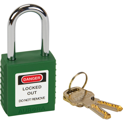 Verrouillage pour les consignations, Cadenas de s&eacute;curit&eacute;, Cl&eacute;s diff&eacute;rentes, Thermoplastique, Largeur de 1-1/2" Sécurité Médic