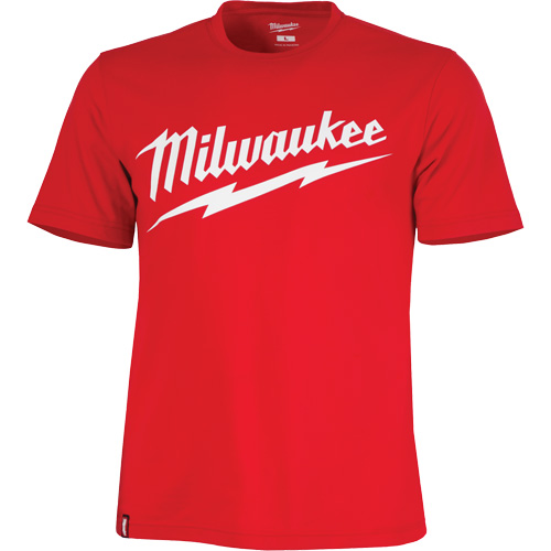 Chandail &agrave; manches courtes tr&egrave;s r&eacute;sistant avec logo Milwaukee, Hommes, Petit, Rouge Sécurité Médic