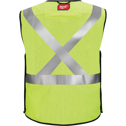 Gilet de s&eacute;curit&eacute; &agrave; maille d&eacute;tachable, Noir/Jaune lime haute visibilit&eacute;, Moyen/Petit Sécurité Médic