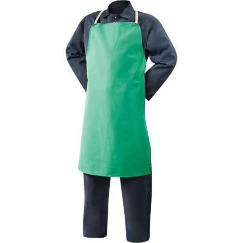 Tablier en coton ignifuge Weldlite, Salopette, 36" lo, Vert Sécurité Médic