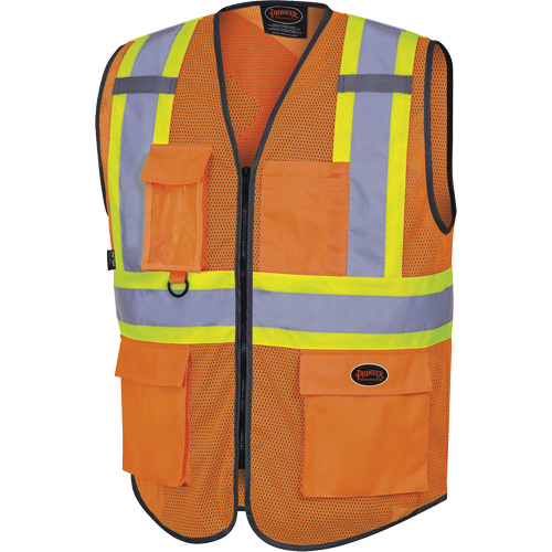 6960 Veste de s&eacute;curit&eacute; &agrave; maille en avant, Orange haute visibilit&eacute;, Moyen, Polyester Sécurité Médic
