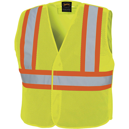 598P Veste de s&eacute;curit&eacute; &agrave; maille d&eacute;tachable, Jaune lime haute visibilit&eacute;, Moyen/Petit, Polyester Sécurité Médic