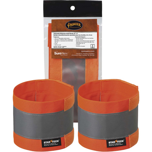 142A High-Visibility Adjustable Ankle Bands Sécurité Médic