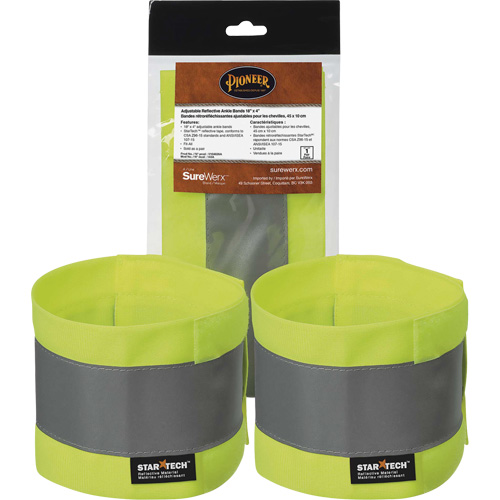 143A High-Visibility Adjustable Ankle Bands Sécurité Médic