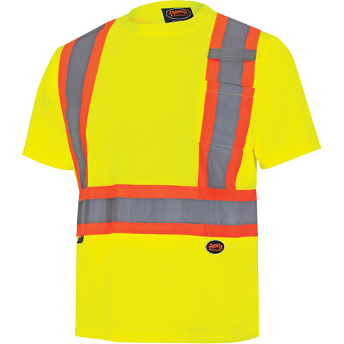 6991 Chandail de s&eacute;curit&eacute; en il-de-perdrix, Polyester, 3T-Grand, Jaune lime haute visibilit&eacute; Sécurité Médic