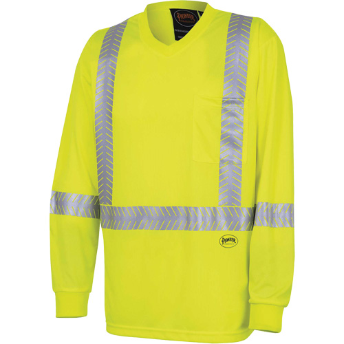 6905A Ultra-Cool Ultra-Breathable Long-Sleeved Safety Shirt, X-Small, High Visibility Lime-Yellow Sécurité Médic