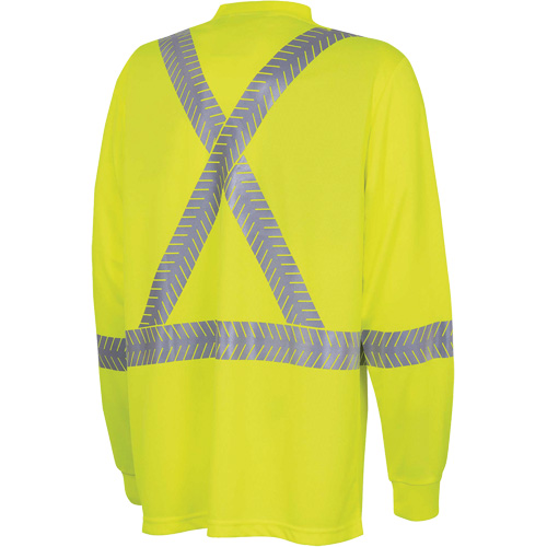 6905A Ultra-Cool Ultra-Breathable Long-Sleeved Safety Shirt, X-Small, High Visibility Lime-Yellow Sécurité Médic