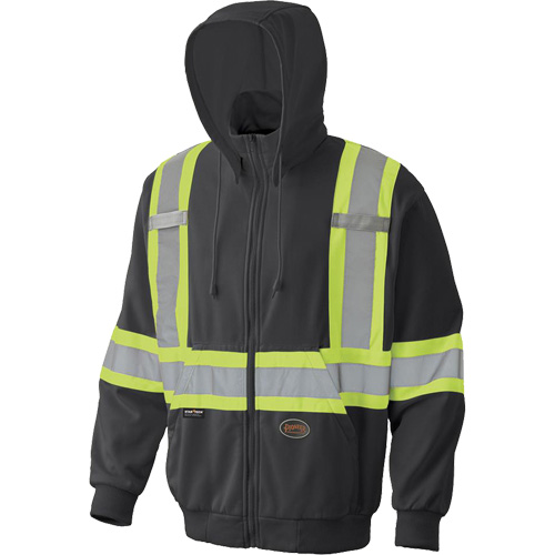 6942 Zip Style Hoodie, Small, Black Sécurité Médic