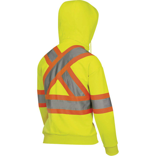 6925W Chandail &agrave; capuche avec fermeture &eacute;clair pour femme, T-petit, Jaune haute visibilit&eacute; Sécurité Médic
