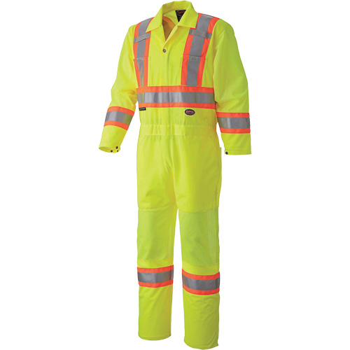 5999A Traffic Safety Coveralls, X-Small, High Visibility Lime-Yellow Sécurité Médic