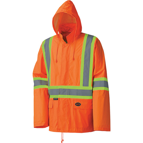 5598 Lightweight Waterproof Rain Suit, Polyester/PVC, Small, High Visibility Orange Sécurité Médic