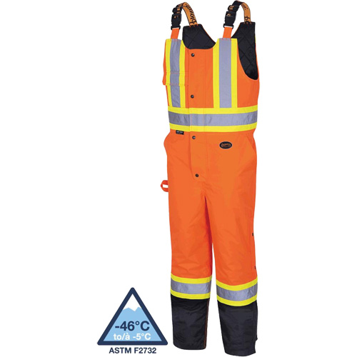 5040BB Salopettes matelass&eacute;es imperm&eacute;ables, Polyester, T-petit, Noir/Orange haute visibilit&eacute; Sécurité Médic