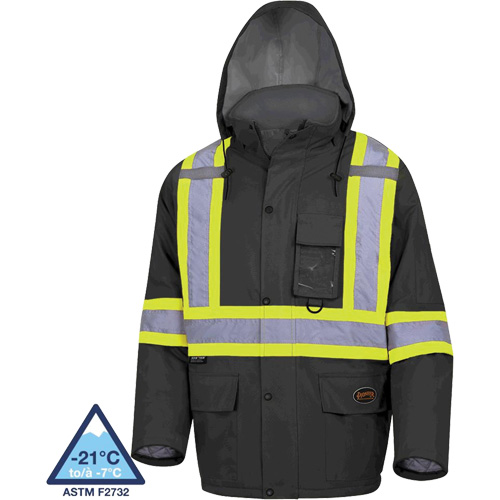 5031BK Manteau de s&eacute;curit&eacute; matelass&eacute; imperm&eacute;able, Noir, Petit Sécurité Médic