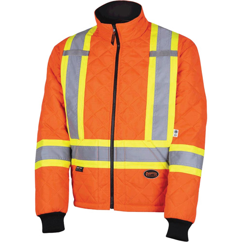 5015A Manteau matelass&eacute; pour cong&eacute;lateur, Polyester, Orange haute visibilit&eacute;, T-petit Sécurité Médic