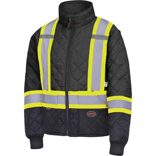 5017 Manteau matelass&eacute; pour cong&eacute;lateur, Polyester, Noir, T-petit Sécurité Médic