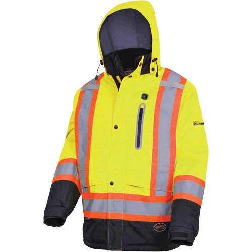 5408 Veste imperm&eacute;able &agrave; isolation thermique, Hommes, Petit, Jaune lime haute visibilit&eacute; Sécurité Médic