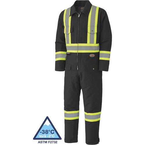 5539BKA Quilted Duck Coveralls, Small, Black Sécurité Médic