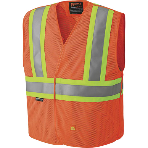 6914A Veste de s&eacute;curit&eacute; ignifug&eacute;e, Orange haute visibilit&eacute;, Moyen/Petit, Polyester Sécurité Médic