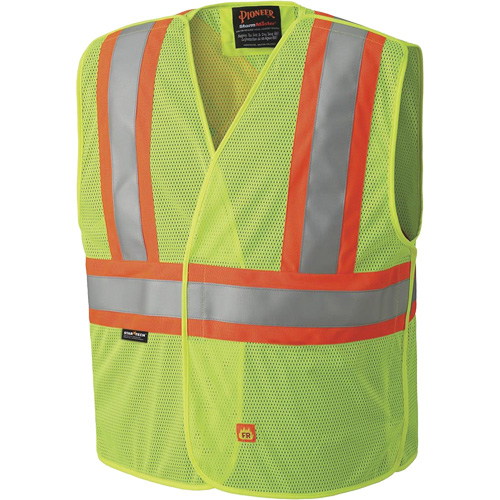 6916A Veste de s&eacute;curit&eacute; ignifug&eacute;e, Jaune lime haute visibilit&eacute;, Moyen/Petit, Polyester Sécurité Médic